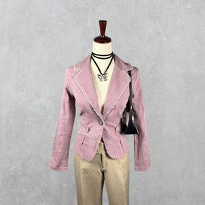 Vintage 90s Moda California Light Mauve Distressed Blazer